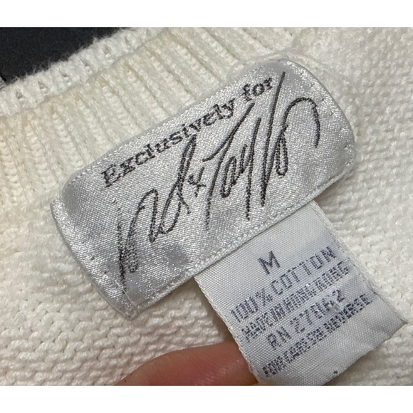 Vtg 90s Lord & Taylor Sweater Vest Women's Medium Geometric Color Block Preppy - Picture 10 of 11